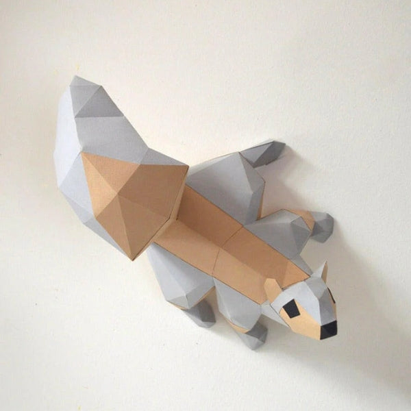 Squirrel 3D Paper Craft Kit | Poly Paper Craft | boogie + birdie
