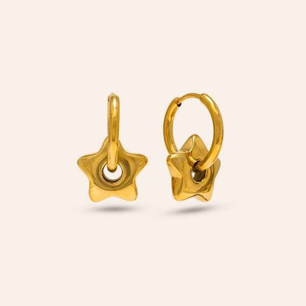Star Charm Waterproof Hoop Earrings | Lover’s Tempo | boogie + birdie