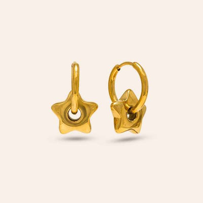 Star Charm Waterproof Hoop Earrings | Lover’s Tempo | boogie + birdie