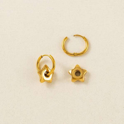Star Charm Waterproof Hoop Earrings | Lover’s Tempo | boogie + birdie