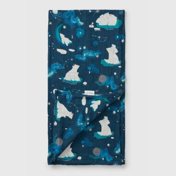 Stargazing Bear Muslin Swaddle | Loulou Lollipop | boogie + birdie