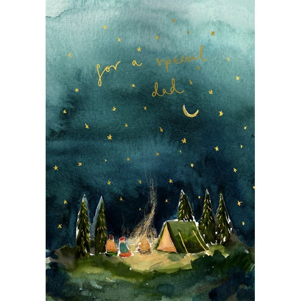 Starry Night Camping Father's Day Card | boogie + birdie | Louise Mulgrew