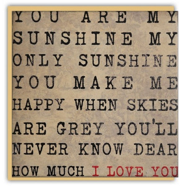 You Are My Sunshine Card | Cedar Mountain | boogie + birdie