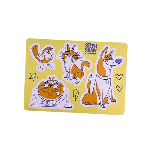 Family Pets Sticker  | Stephanie Shaw | boogie + birdie