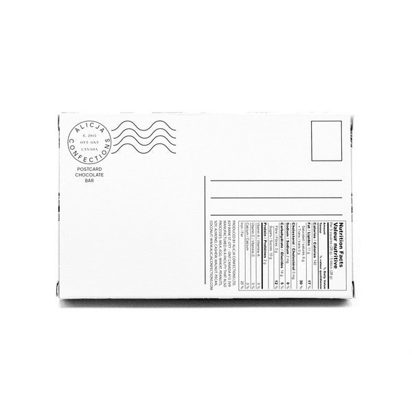 Vegan Stocking Stuffer Dark Chocolate Postcard Bar | Alicja Confections | boogie + birdie