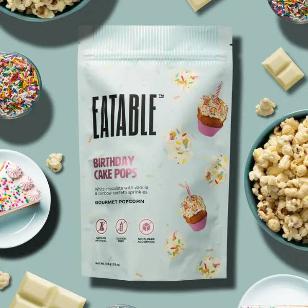 Birthday Cake Pops Gourmet Popcorn | Eatable | boogie + birdie