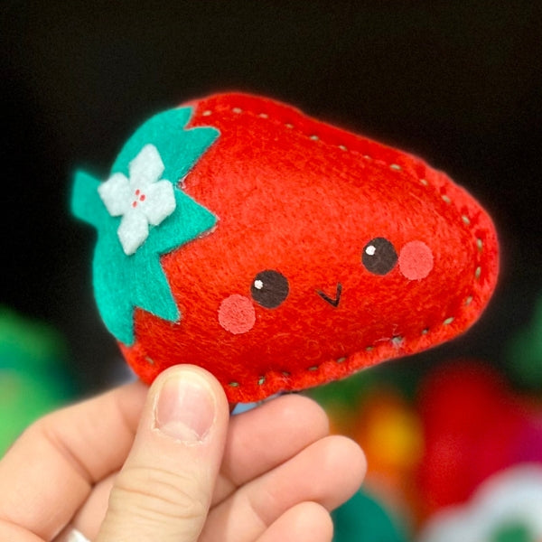 Strawberry Catnip Toy | Puddin Paws | boogie + birdie