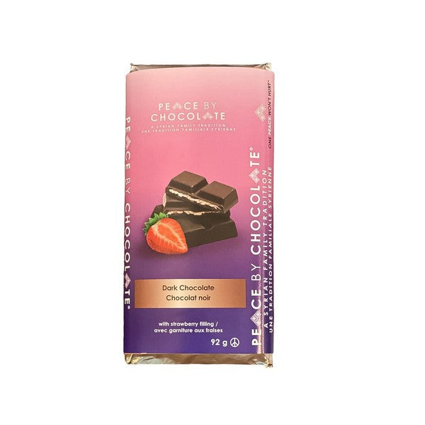 Dark Chocolate Bar with Strawberry Filling | Peace by Chocolate | boogie + birdie