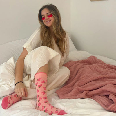 Strawberry Heart Pima Cotton Socks | Pack of 2 | Pokoloko | boogie + birdie