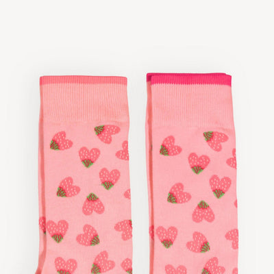 Strawberry Heart Pima Cotton Socks | Pack of 2 | Pokoloko | boogie + birdie