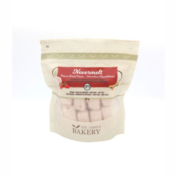 Strawberry Rhubarb "Nevermelt" Dehydrated Vegan Ice Cream | Ste. Anne's | boogie + birdie