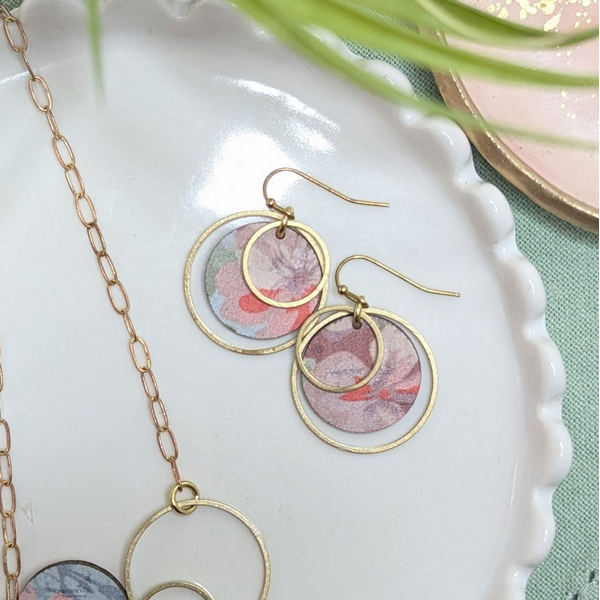 Summer Floral Brass Amaya Earrings | Hello Lovely | boogie + birdie