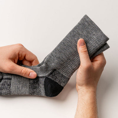 Unisex Grey/Black Summer Hiker Merino Socks | J.B. Fields | boogie + birdie