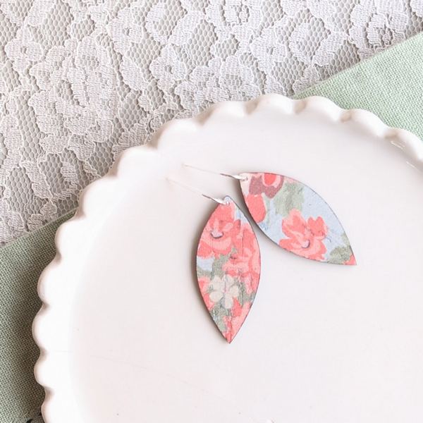 Summer Floral Small Leaf Earrings | Hello Lovely | boogie + birdie
