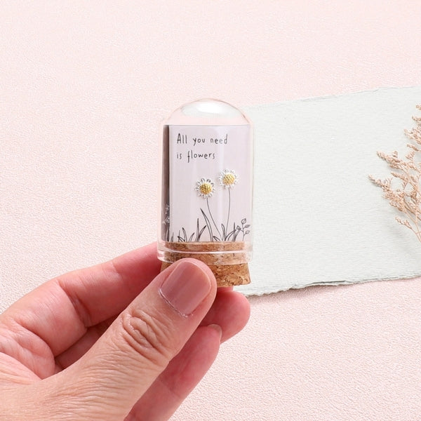 Gold Sunflower Stud Earrings | Attic Creations | boogie + birdie