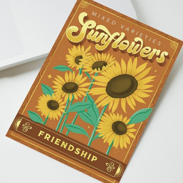 Sunflower Art Card | To & Fro Gift Co. | boogie + birdie
