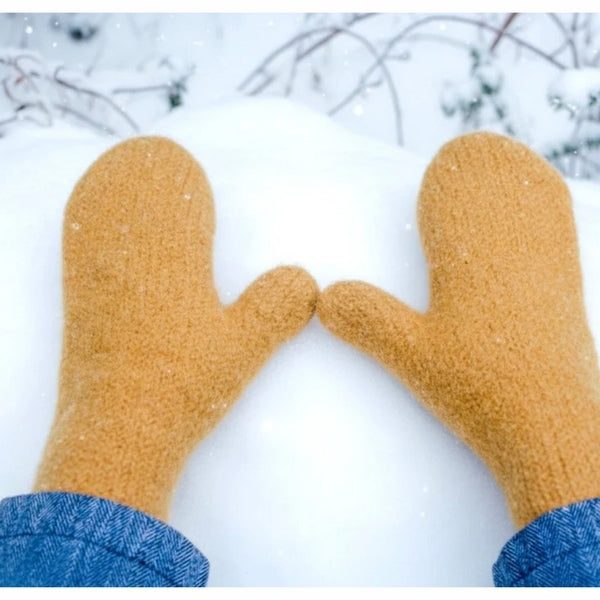 Sunny Yellow Wool Mittens | Julie Sinden | boogie + birdie