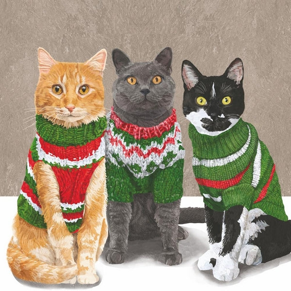 Sweater Cats Beverage Napkins | PPD | boogie + birdie