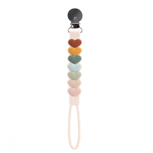 Sweetheart Multi Pacifier Clip (SILCPSWMUT) | Loulou Lollipop | boogie + birdie