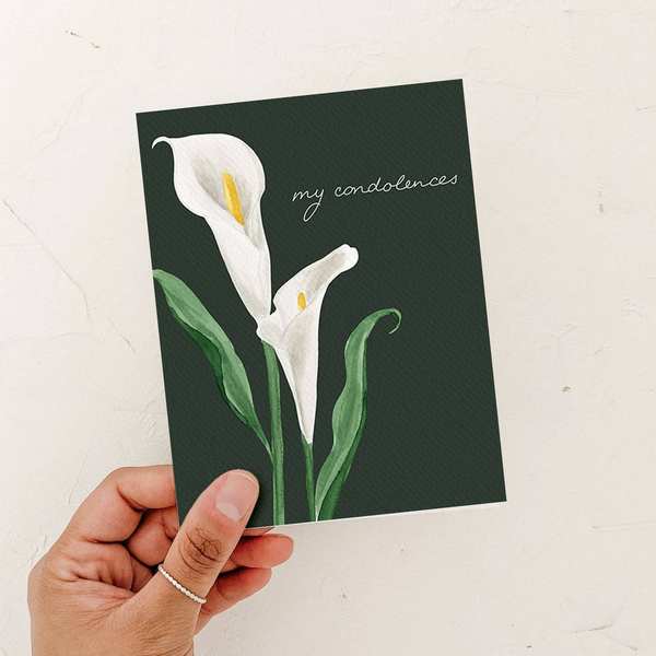 Cala Lily Sympathy Card | Almeida Illustrations | boogie + birdie