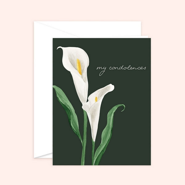 Cala Lily Sympathy Card | Almeida Illustrations | boogie + birdie