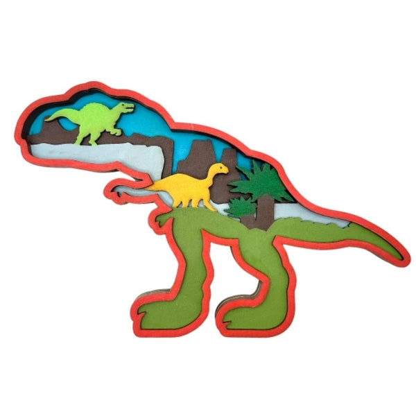 T-Rex Dino Shadow Box Kit | Our Little Makery | boogie + birdie