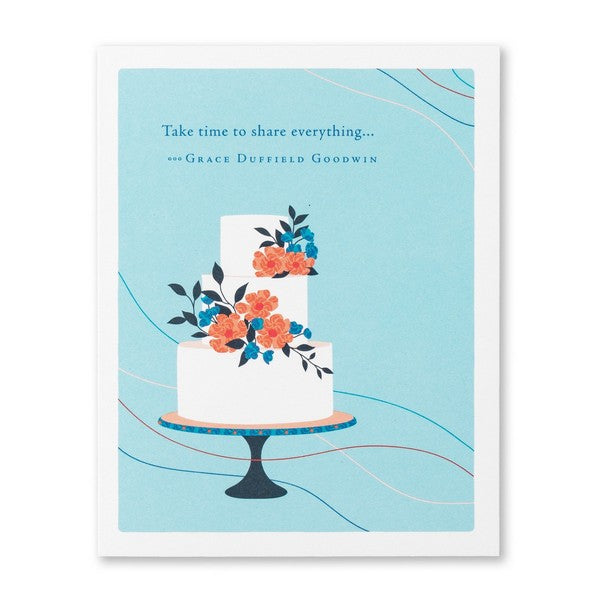 Take Time To Share Everything Wedding Card | Compendium | boogie + birdie