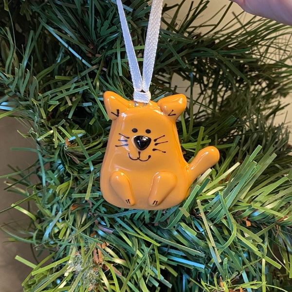 Glass Tan Cat Ornament | Station Pole Nord | boogie + birdie