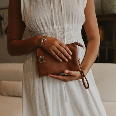 Tan Multi-Pocket Crossbody Bag | Bags | boogie + birdie