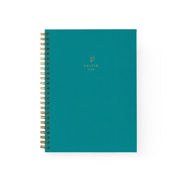 Teal Spiral Notebook | Baltic Club | boogie + birdie