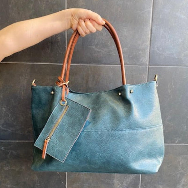 Teal 3-in-1 Tote Bag | Accessories | boogie + birdie

