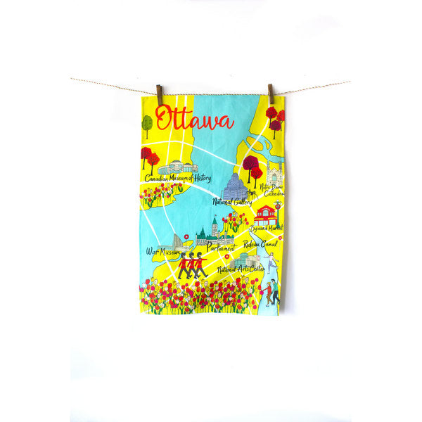 Ottawa Map Tea Towel | Creationz by Catherine | boogie + birdie