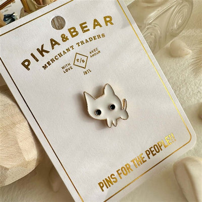 Terrance Timid Cat Enamel Pin (T23TERR) | Pika & Bear | boogie + birdie