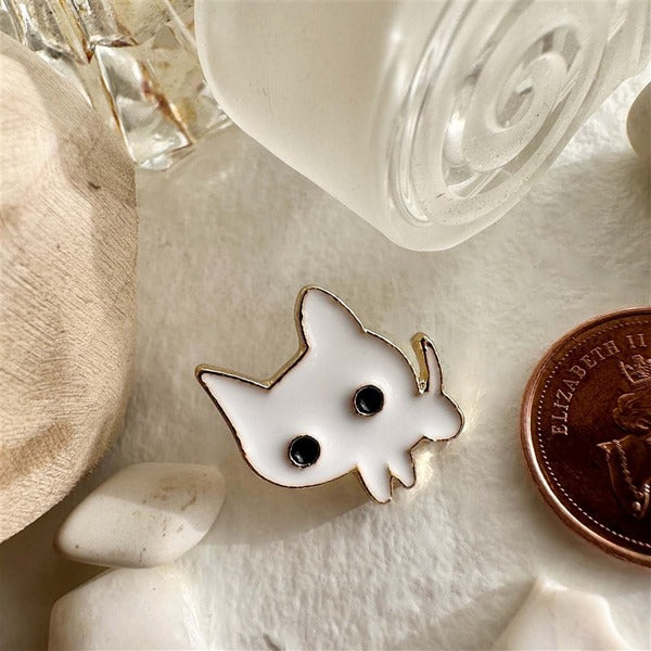 Terrance Timid Cat Enamel Pin (T23TERR) | Pika & Bear | boogie + birdie