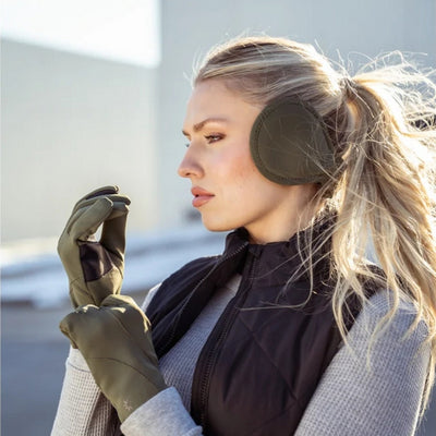 Black Thermal Earmuffs | Britt's Knits | boogie + birdie