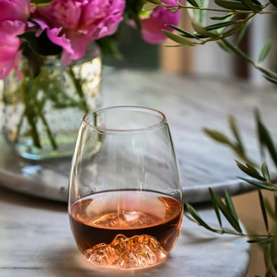 Lake Louise Three Sisters Stemless Wine Glass Set | MTNPK Glassware | boogie + birdie