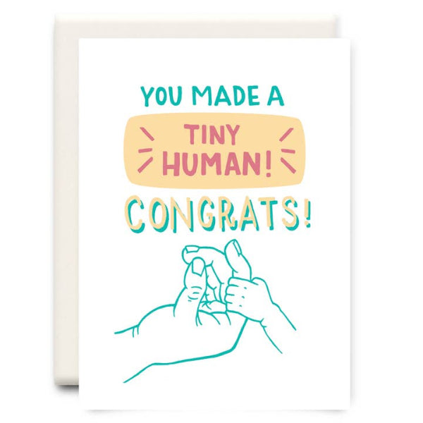 Tiny Human New Baby Card  | Inkwell Cards | boogie + birdie