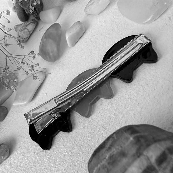 Black Triple Trouble Cat Hair Clips - Set/2 (HC24TRIPT-B) | Pika & Bear | boogie + birdie