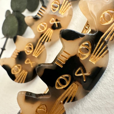 Calico Triple Trouble Hair Clips - Set/2 (HC24TRIPT-C) | Pika & Bear | boogie + birdie