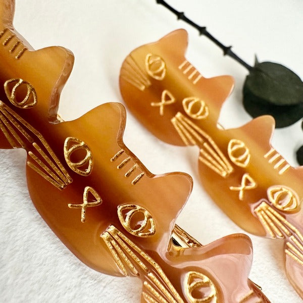 Ginger Triple Trouble Cat Hair Clips - Set/2 (HC24TRIPT-G) | Pika & Bear | boogie + birdie