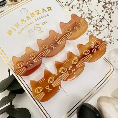 Ginger Triple Trouble Cat Hair Clips - Set/2 (HC24TRIPT-G) | Pika & Bear | boogie + birdie