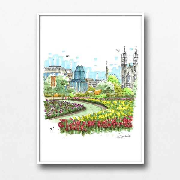 Ottawa Tulip Festival Art Print | Downtown Sketcher | boogie + birdie