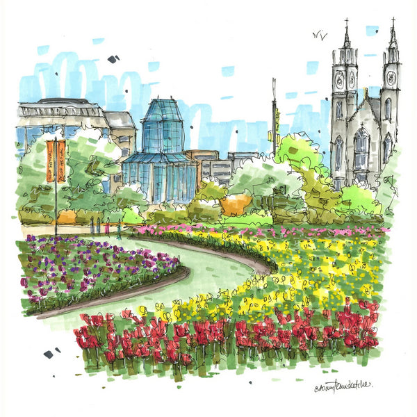 Ottawa Tulip Festival Art Print | Downtown Sketcher | boogie + birdie