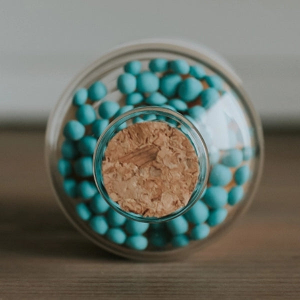 Turquoise Apothecary Match Jar (TQ-MBJAR) | Matchstick Boutique | boogie + birdie