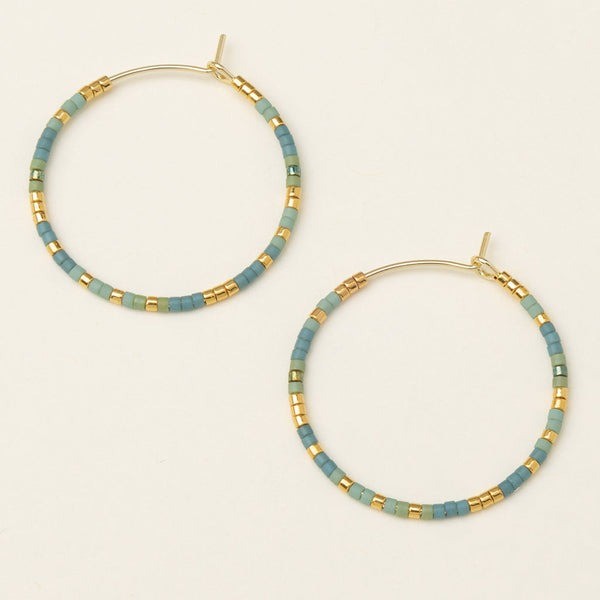 Gold Mint Turquoise Chromacolour Hoop Earrings | Scout | boogie + birdie