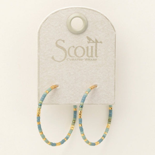 Gold Mint Turquoise Chromacolour Hoop Earrings | Scout | boogie + birdie