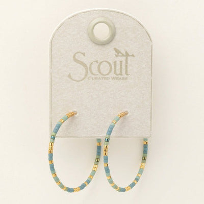 Gold Mint Turquoise Chromacolour Hoop Earrings | Scout | boogie + birdie