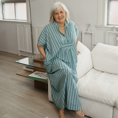 Turquoise Stripe Sol Kaftan | Pokoloko | boogie + birdie