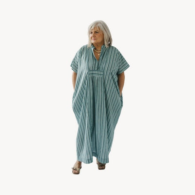 Turquoise Stripe Sol Kaftan | Pokoloko | boogie + birdie