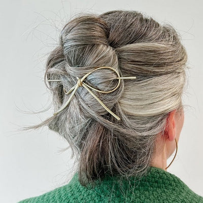 Utepe Bow Brass Hair Pin | JustOne | boogie + birdie